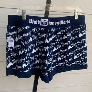 NEW Walt disney world “my happy place” cotton blend pajama shorts large